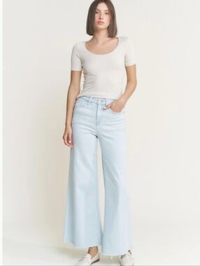 Mica Denim Super High Rise Super Wide Leg - Light Slate